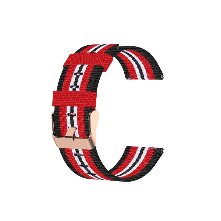 For Huawei B5 Nylon Watch Band(Black Red)