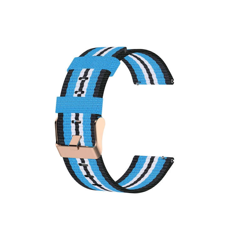For Huawei B5 Nylon Watch Band(Black Sky Blue)