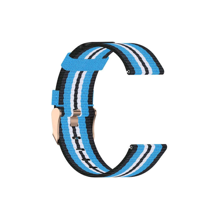 For Huawei B5 Nylon Watch Band(Black Sky Blue)