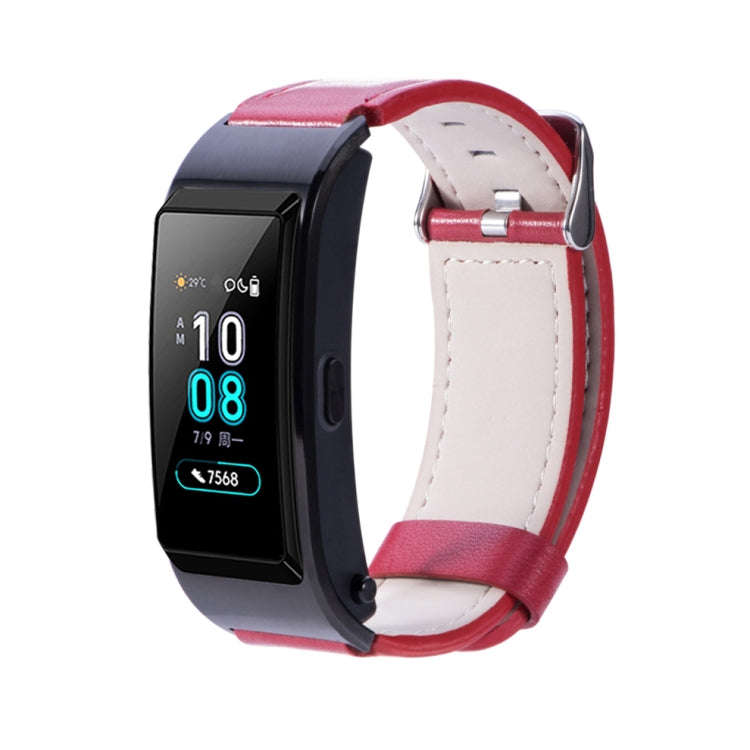 For Huawei B5 Leather Watch Band(Red)