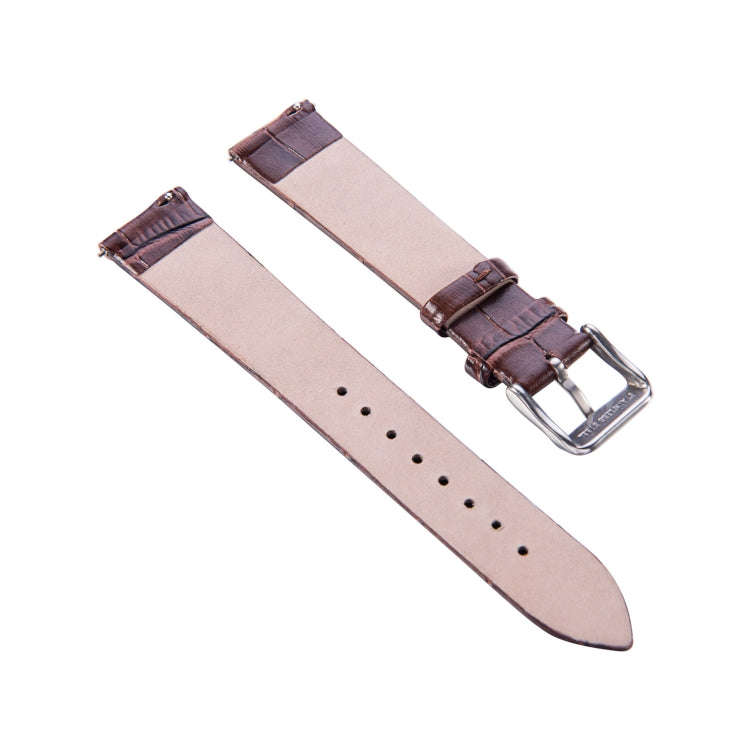 For Huawei B5 Bamboo Leather Watch Band(Coffee)