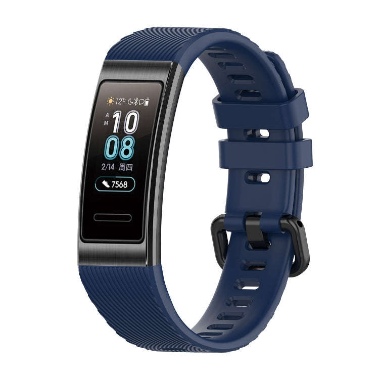 For Huawei Band 3 & 4 Pro Silicone Watch Band(Navy Blue)
