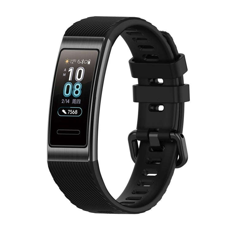 For Huawei Band 3 & 4 Pro Silicone Watch Band(Black)