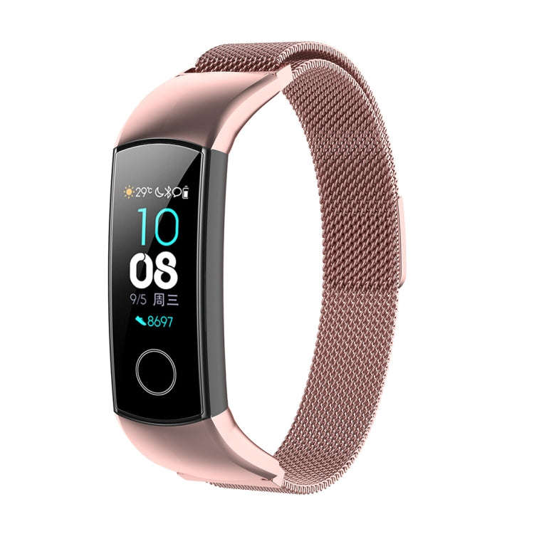 For Huawei Honor 4 & 5 Milanese Watch Band(Rose Pink)