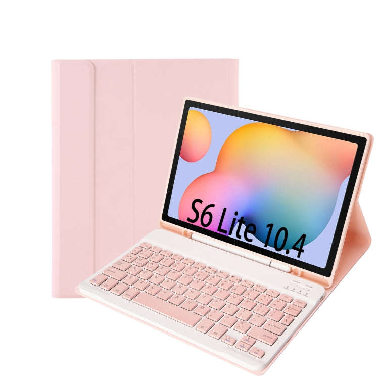 A610B Candy Color Bluetooth Keyboard Leather Case with Pen Slot For Samsung Galaxy Tab S6 Lite 10...