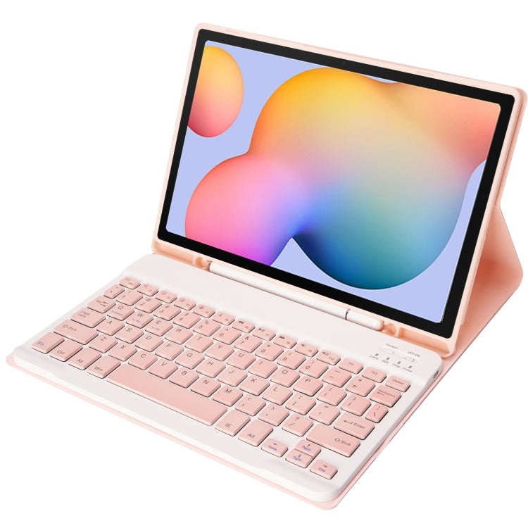 A610B Candy Color Bluetooth Keyboard Leather Case with Pen Slot For Samsung Galaxy Tab S6 Lite 10...