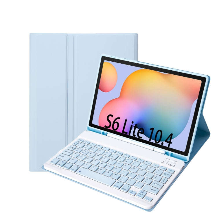 A610B Candy Color Bluetooth Keyboard Leather Case with Pen Slot For Samsung Galaxy Tab S6 Lite 10...