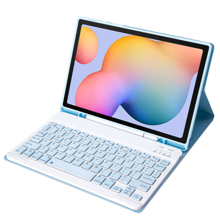 A610B Candy Color Bluetooth Keyboard Leather Case with Pen Slot For Samsung Galaxy Tab S6 Lite 10...