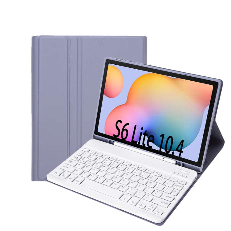 A610B Candy Color Bluetooth Keyboard Leather Case with Pen Slot For Samsung Galaxy Tab S6 Lite 10...