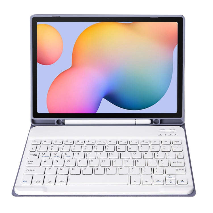 A610B Candy Color Bluetooth Keyboard Leather Case with Pen Slot For Samsung Galaxy Tab S6 Lite 10...