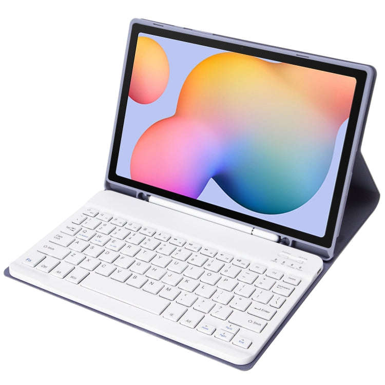 A610B Candy Color Bluetooth Keyboard Leather Case with Pen Slot For Samsung Galaxy Tab S6 Lite 10...