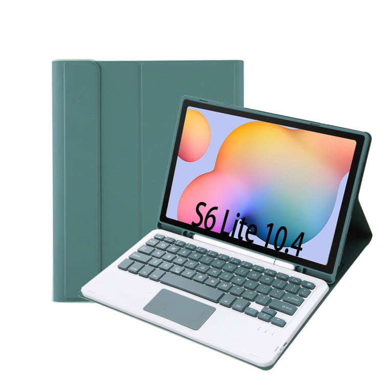 A610B-A Candy Color Bluetooth Keyboard Leather Case with Pen Slot & Touchpad For Samsung Galaxy T...