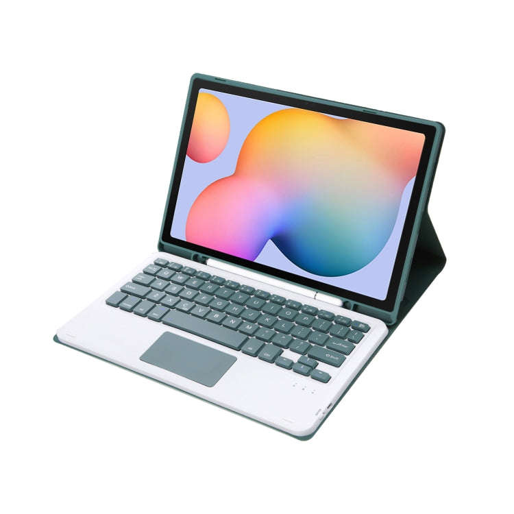 A610B-A Candy Color Bluetooth Keyboard Leather Case with Pen Slot & Touchpad For Samsung Galaxy T...
