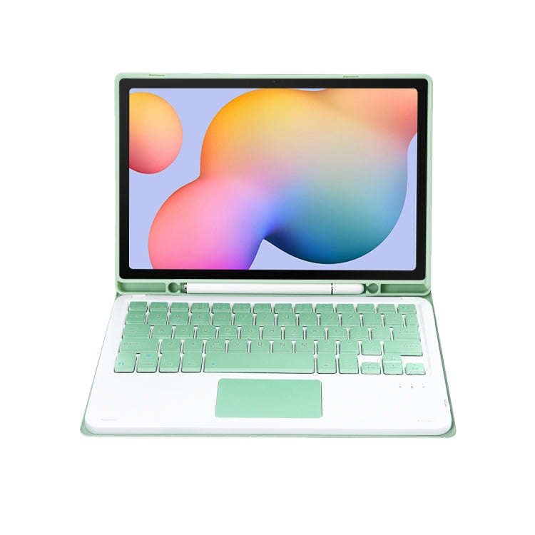 A610B-A Candy Color Bluetooth Keyboard Leather Case with Pen Slot & Touchpad For Samsung Galaxy T...