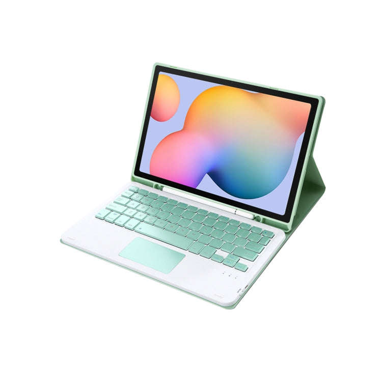 A610B-A Candy Color Bluetooth Keyboard Leather Case with Pen Slot & Touchpad For Samsung Galaxy T...