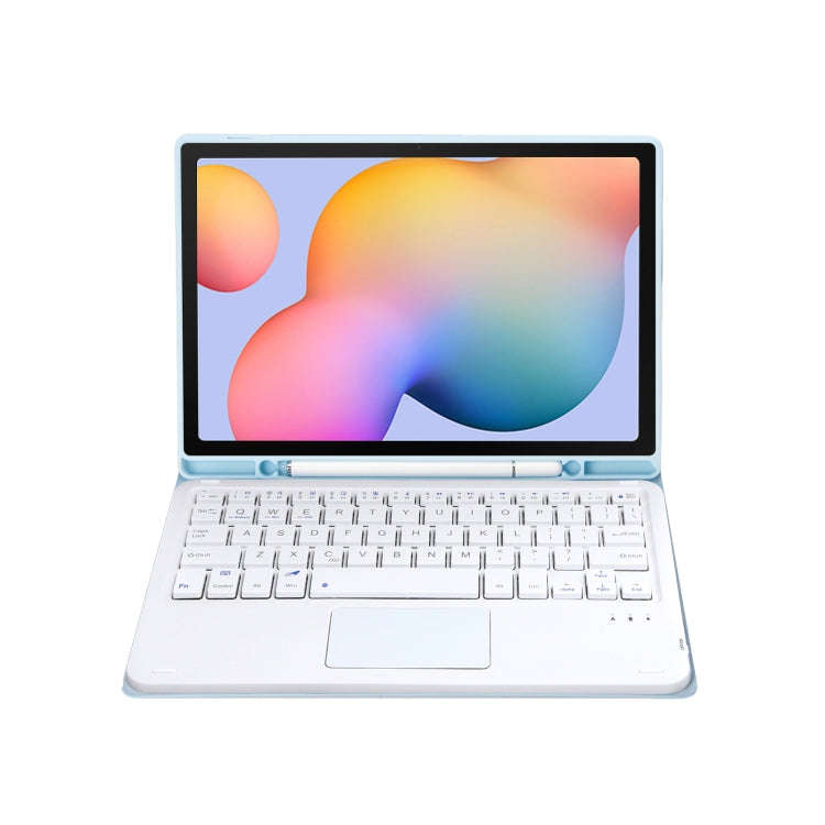 A610B-A Candy Color Bluetooth Keyboard Leather Case with Pen Slot & Touchpad For Samsung Galaxy T...