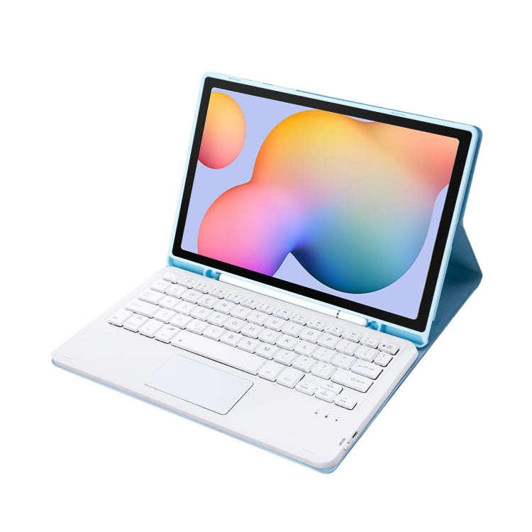 A610B-A Candy Color Bluetooth Keyboard Leather Case with Pen Slot & Touchpad For Samsung Galaxy T...