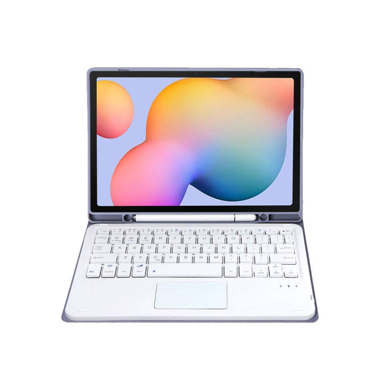 A610B-A Candy Color Bluetooth Keyboard Leather Case with Pen Slot & Touchpad For Samsung Galaxy T...