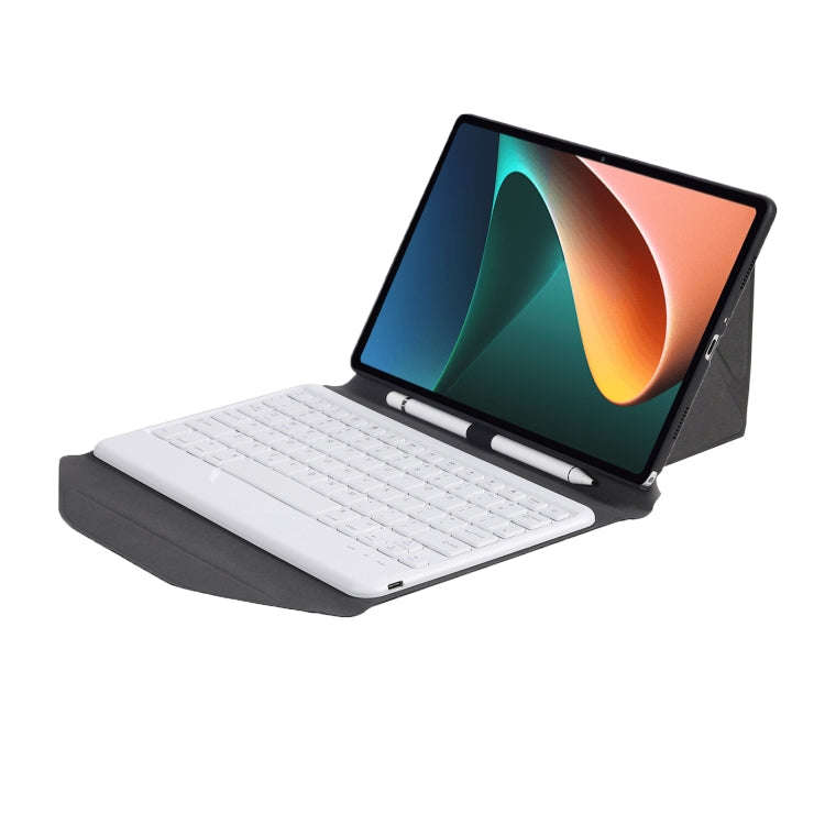 B0N5 Diamond Texture Bluetooth Keyboard Leather Case with Triangle Back Support For Xiaomi Pad 5 ...