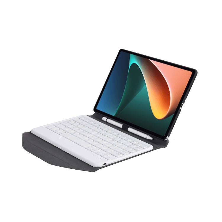 B0N5 Diamond Texture Bluetooth Keyboard Leather Case with Triangle Back Support For Xiaomi Pad 5 ...