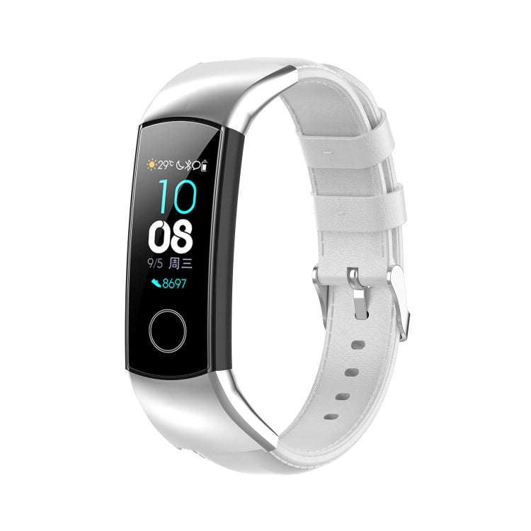 For Huawei Honor 4 & 5 Oil Wax Leather Watch Band(White)