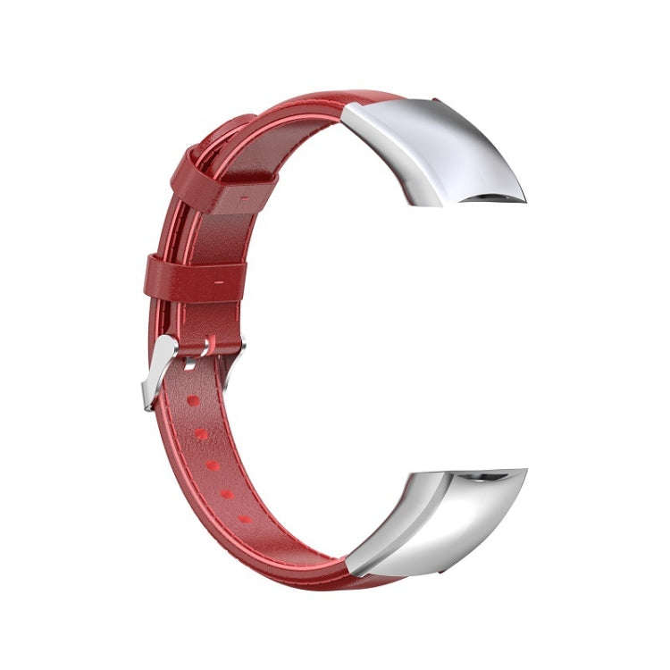 For Huawei Honor 4 & 5 Oil Wax Leather Watch Band(Big Red)