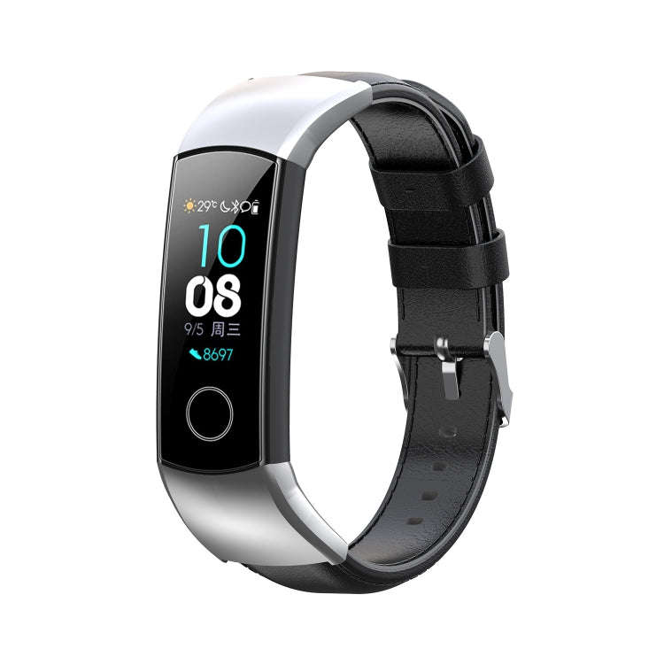 For Huawei Honor 4 & 5 Oil Wax Leather Watch Band(Black)