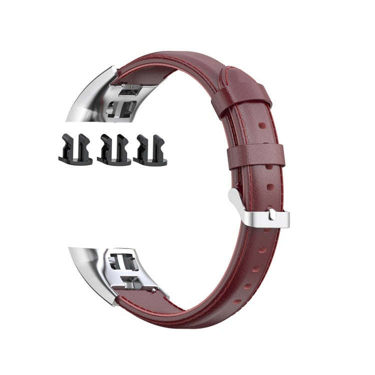 For Huawei Honor 4 & 5 Oil Wax Leather Watch Band(Crimson)