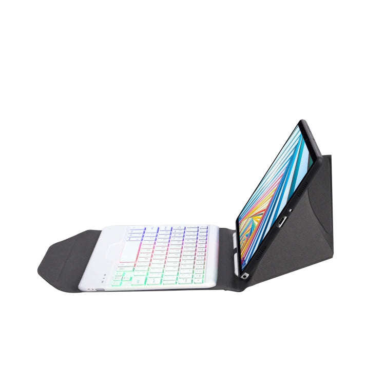 BM20S Backlight Diamond Texture Bluetooth Keyboard Leather Case with Triangle Back Support For Le...