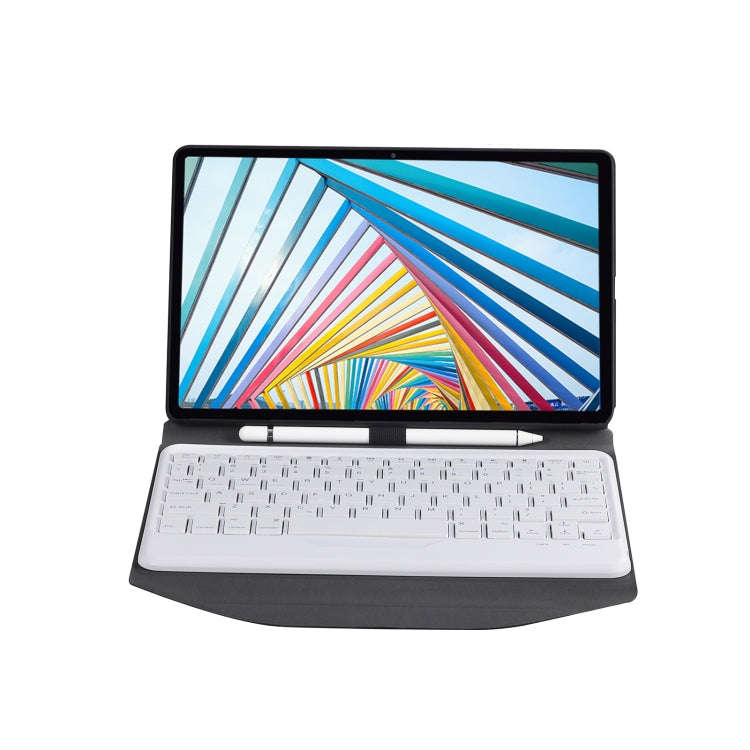 BM20 Diamond Texture Bluetooth Keyboard Leather Case with Triangle Back Support For Lenovo M10 Pl...
