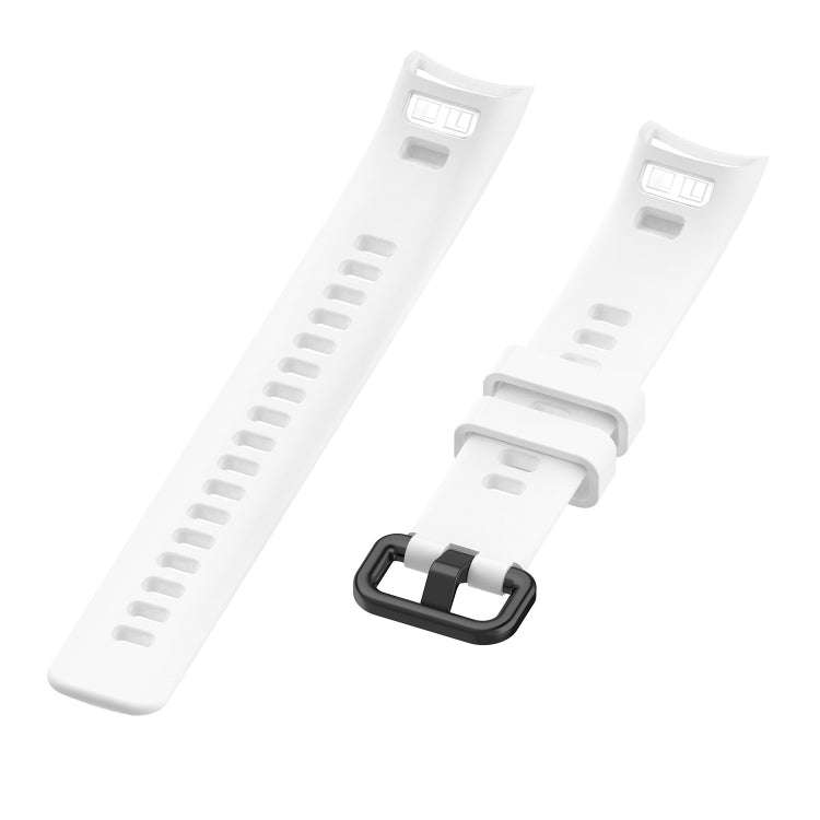 Silicone Watch Band for Huawei Honor Band 4 & 5(White)