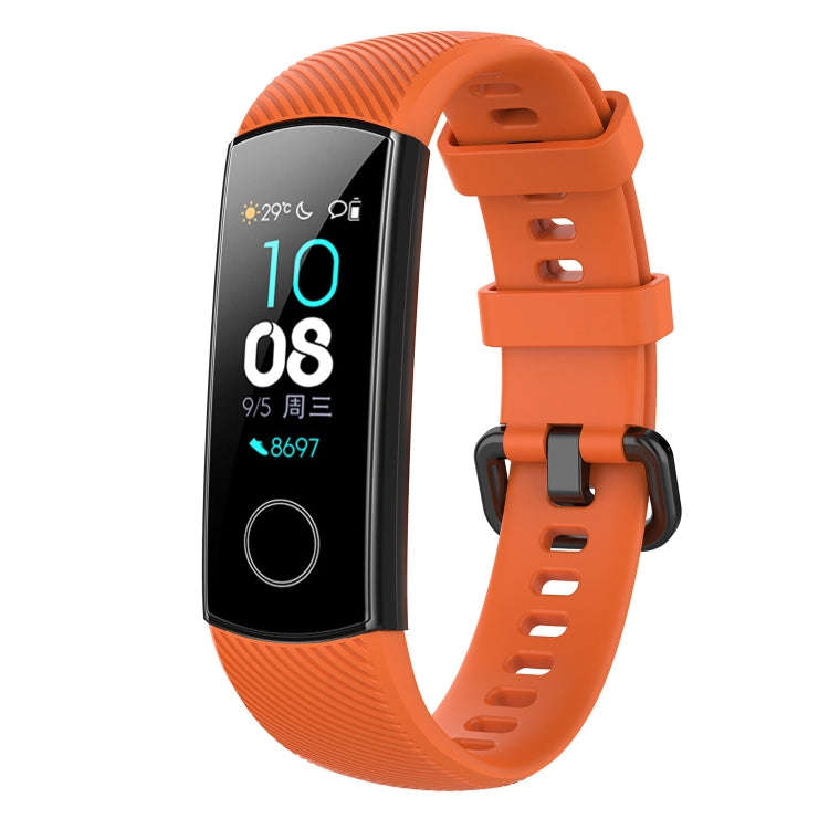 Silicone Watch Band for Huawei Honor Band 4 & 5(Orange)
