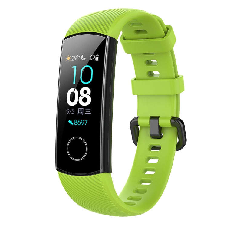 Silicone Watch Band for Huawei Honor Band 4 & 5(Lime)