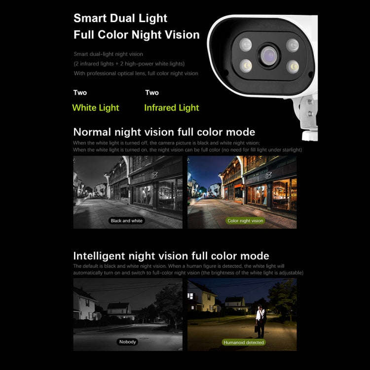 SriHome SH037B 4MP Full Color Night Vision IP66 Waterproof Bullet Camera, POE Version, EU Plug
