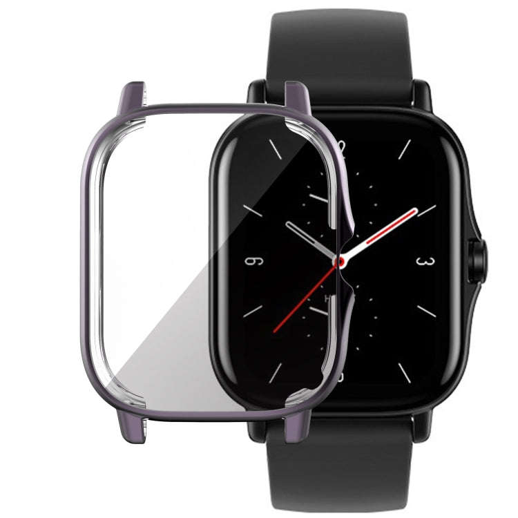 For Amazfit GTS 2 Full Coverage TPU Electroplating Watch Case(Grey)