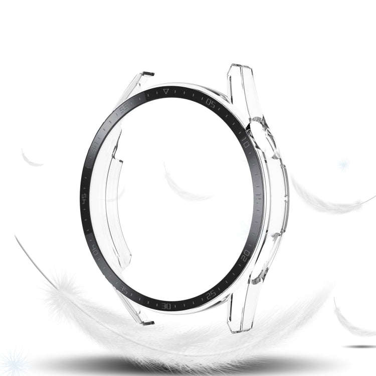 For Huawei Watch GT 3 46mm Scale Frosted PC + Tempered Glass Watch Case(Transparent)
