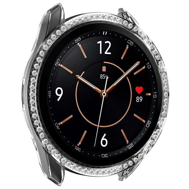 For Samsung Galaxy Watch 3 41mm Single Row Diamond PC Watch Case(Transparent)