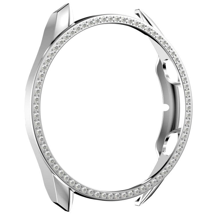 For Samsung Galaxy Watch 3 41mm Single Row Diamond PC Watch Case(Silver)