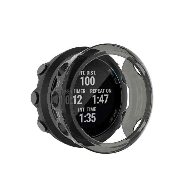 For Garmin Swim 2 TPU Protective Case(Transparent Black)