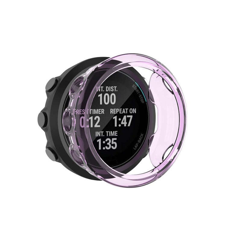 For Garmin Swim 2 TPU Protective Case(Transparent Purple)