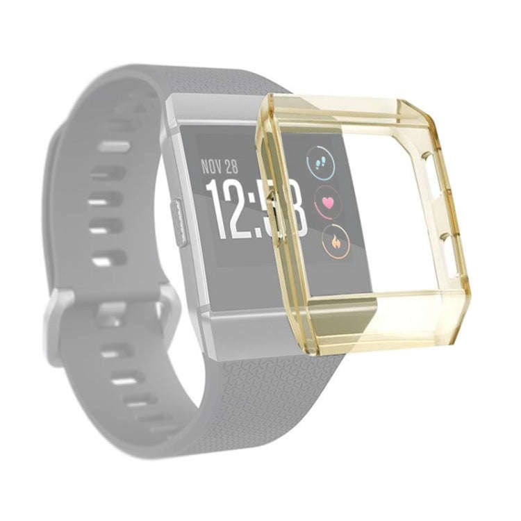 For Fitbit Ionic Full Coverage TPU Watch Case(Transparent Yellow)