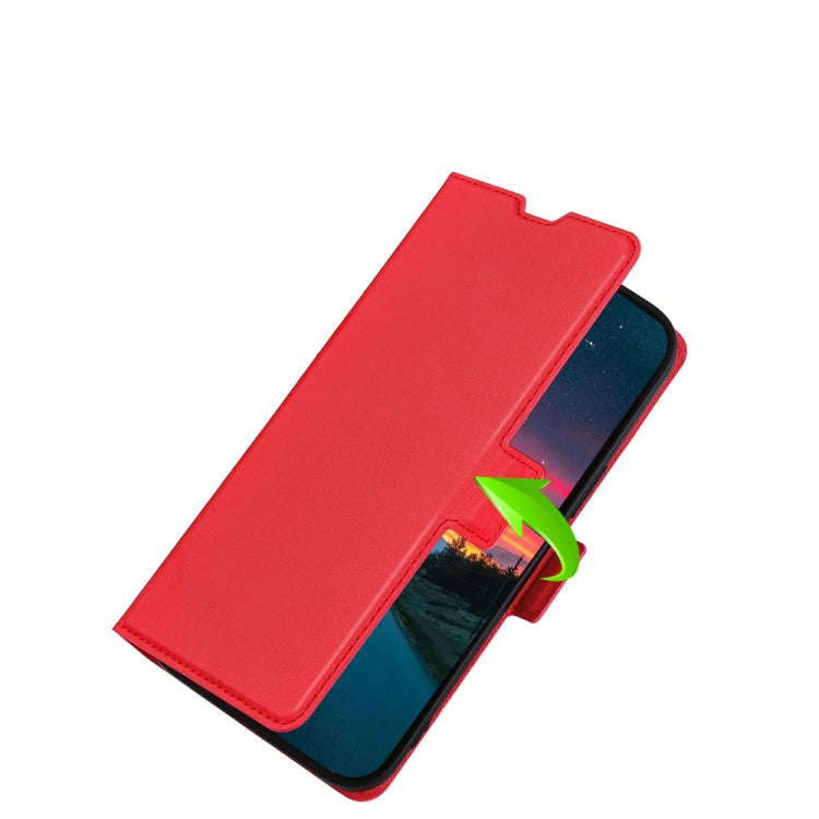 For TCL 30 V 5G T781S Ultra-thin Voltage Side Buckle PU + TPU Leather Phone Case(Red)