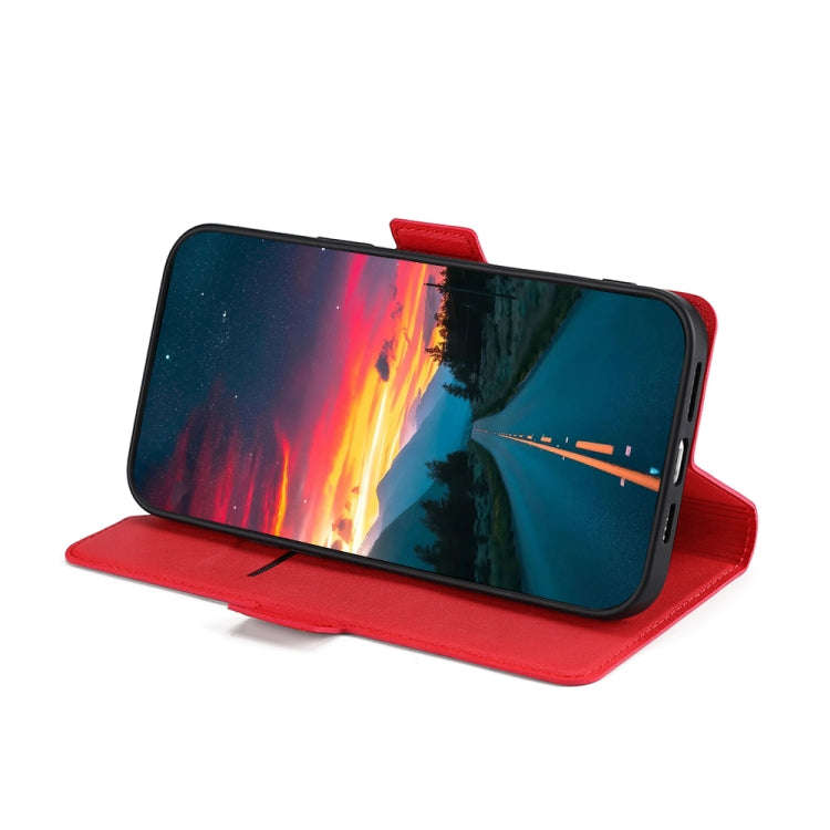 For TCL 30 V 5G T781S Ultra-thin Voltage Side Buckle PU + TPU Leather Phone Case(Red)