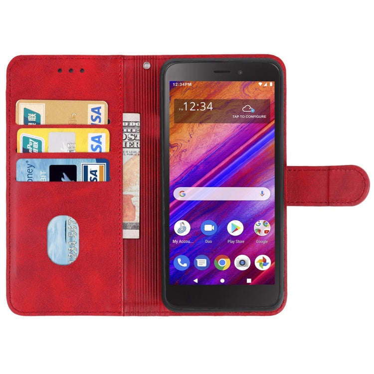 For BLU View 1 Leather Phone Case(Red)