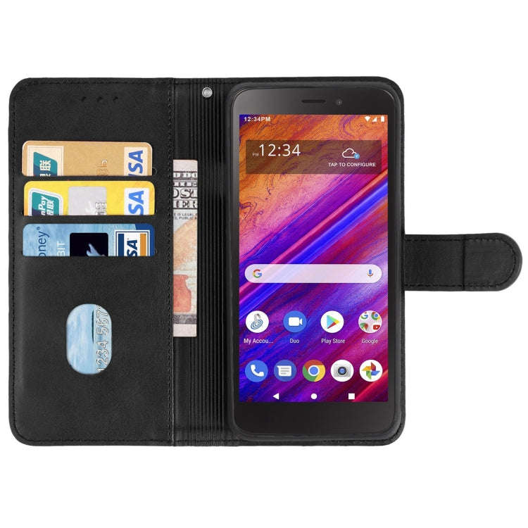 For BLU View 1 Leather Phone Case(Black)