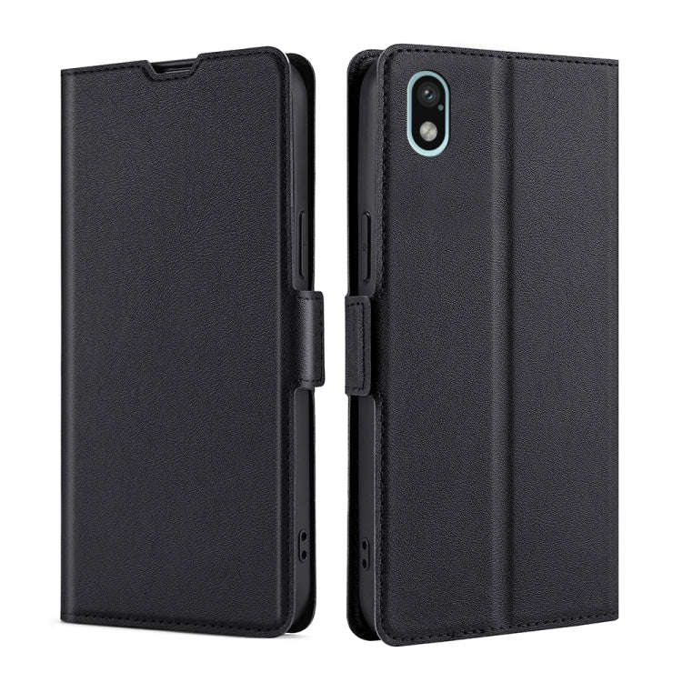 For Sony Xperia ACE III Ultra-thin Voltage Side Buckle Flip Leather Case(Black)