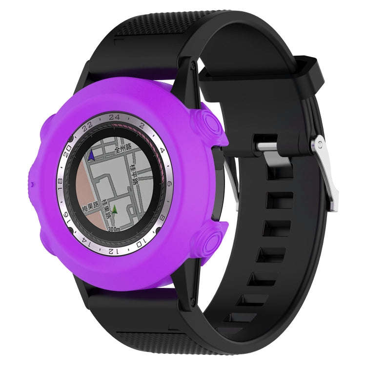 For Garmin Fenix 2 Silicone Protective Case(Purple)
