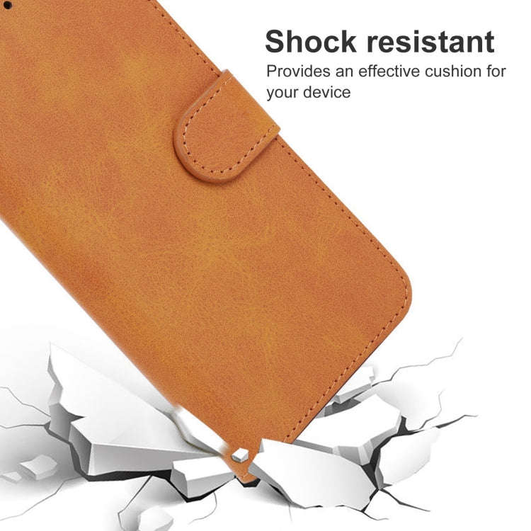 For Motorola Edge 30 Leather Phone Case(Brown)