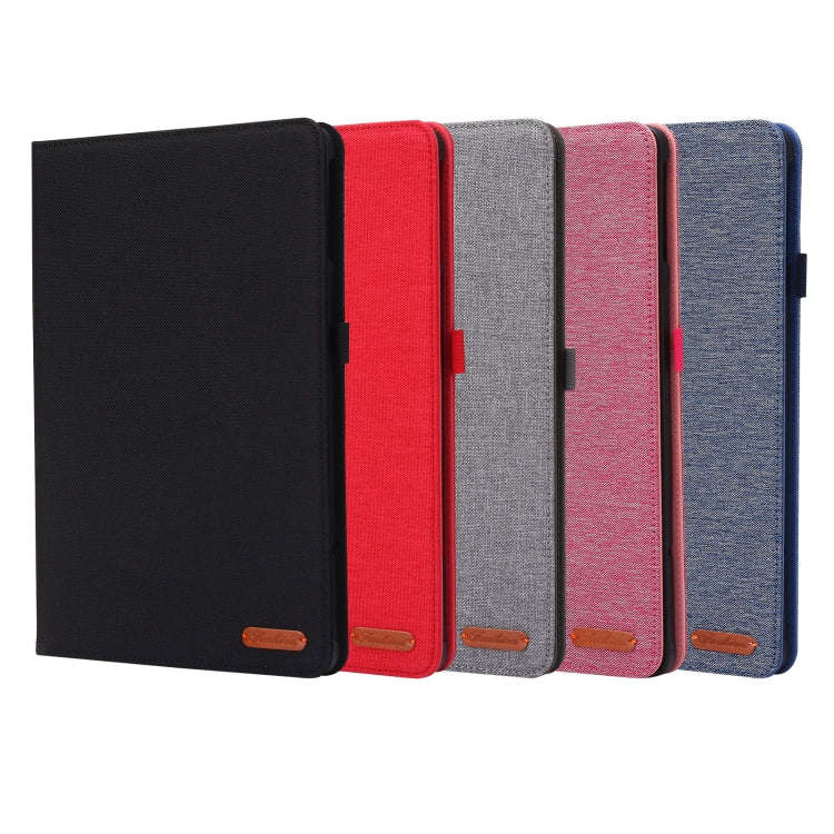 For OPPO Realme Pad mini Horizontal Flip TPU + Fabric PU Leather Tablet Case(Red)