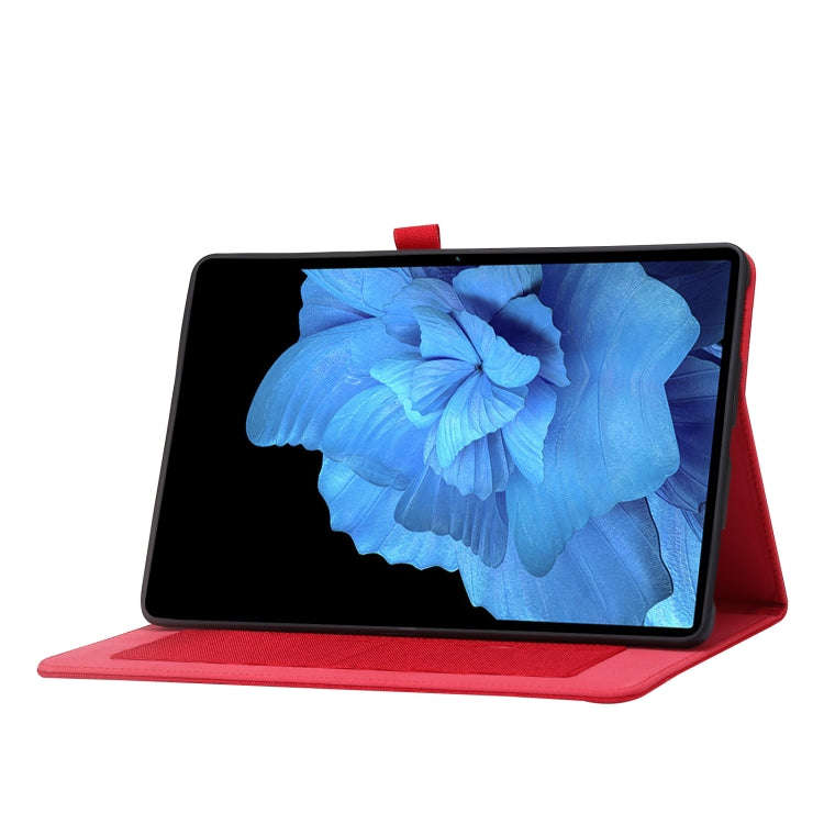 For vivo Pad 11 inch Horizontal Flip TPU + Fabric PU Leather Tablet Case(Red)
